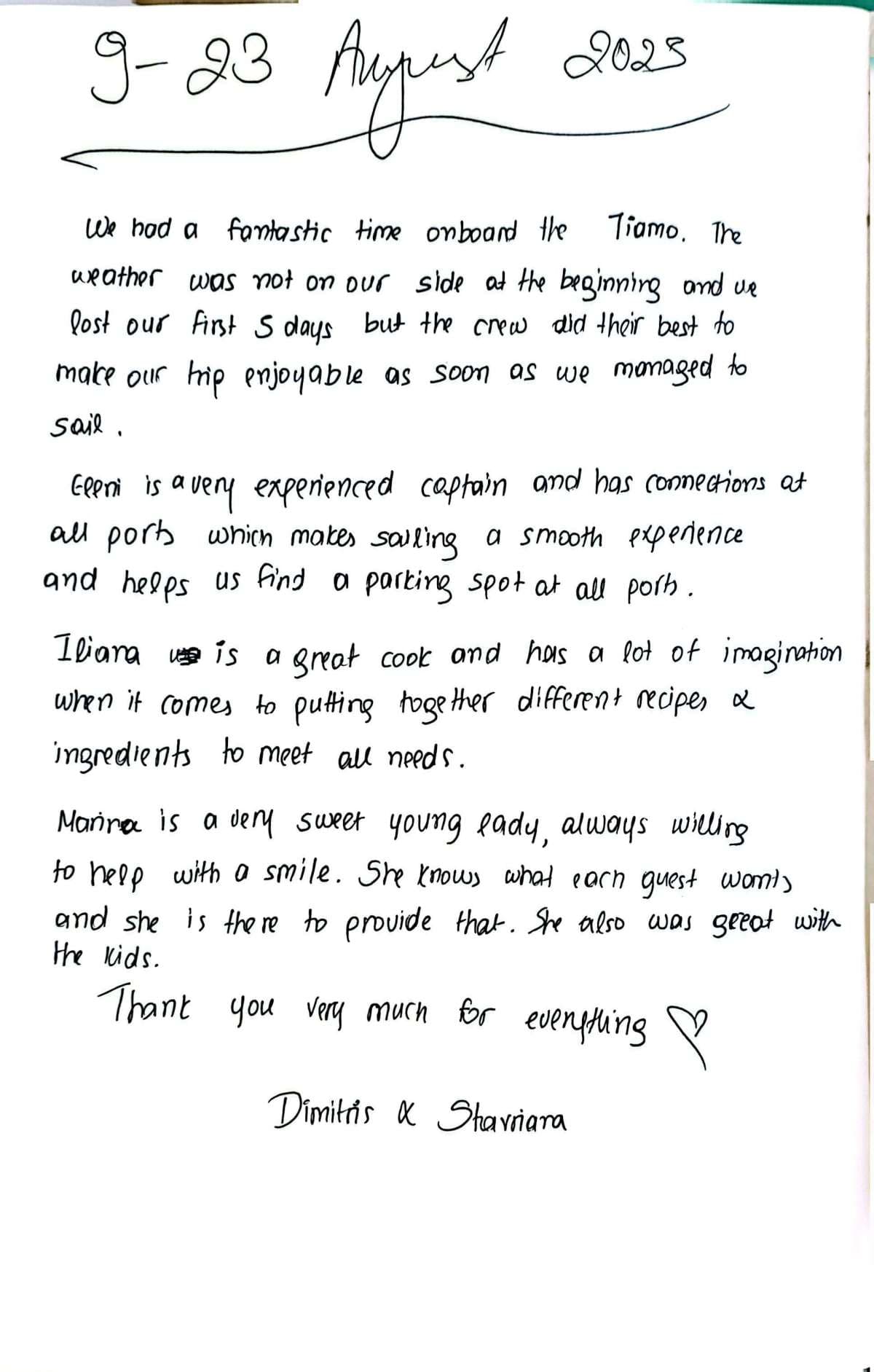 TiAmo guest review