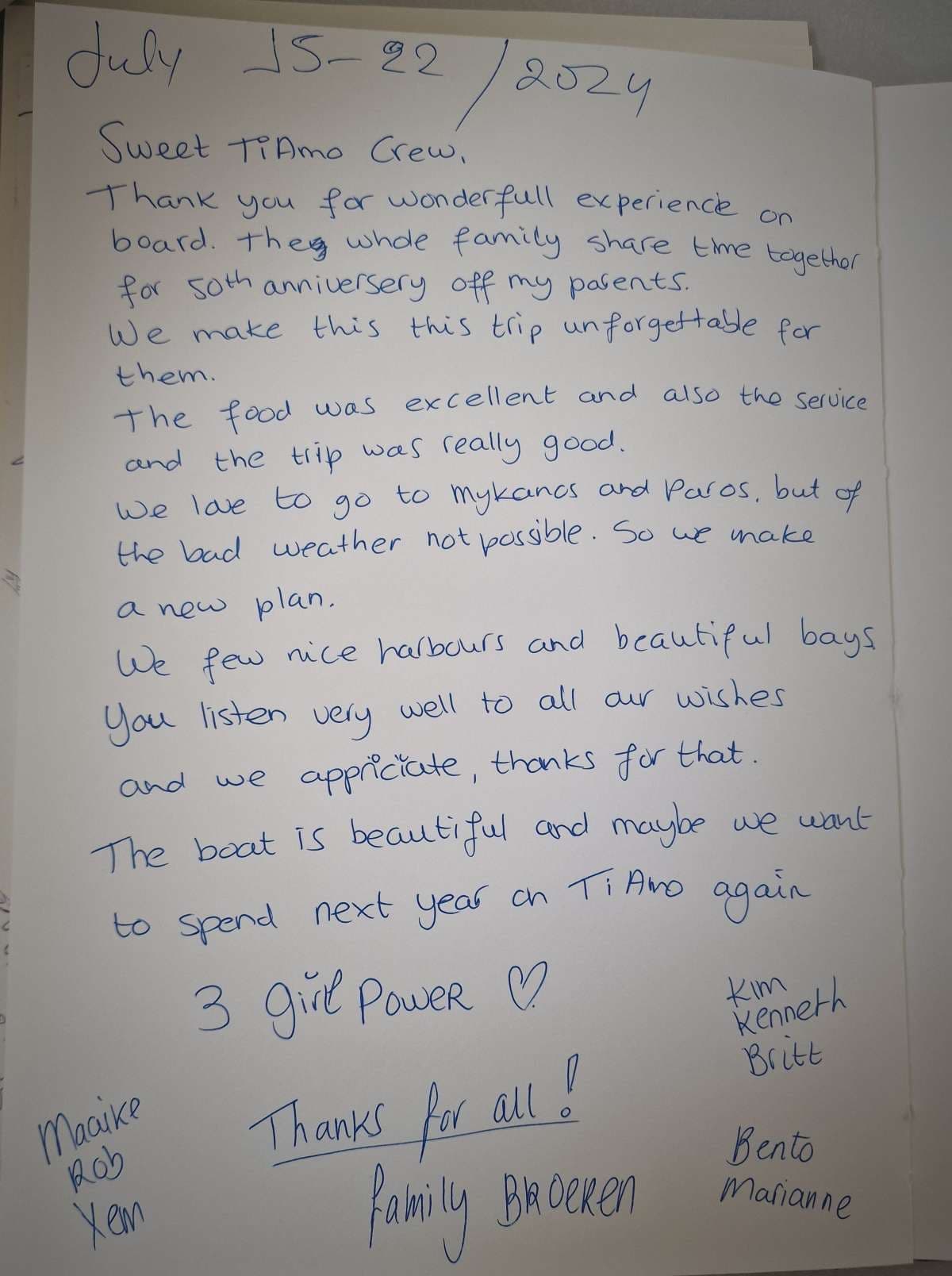 TiAmo guest review