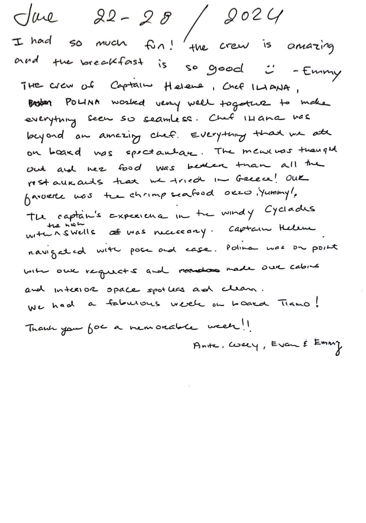 TiAmo guest review