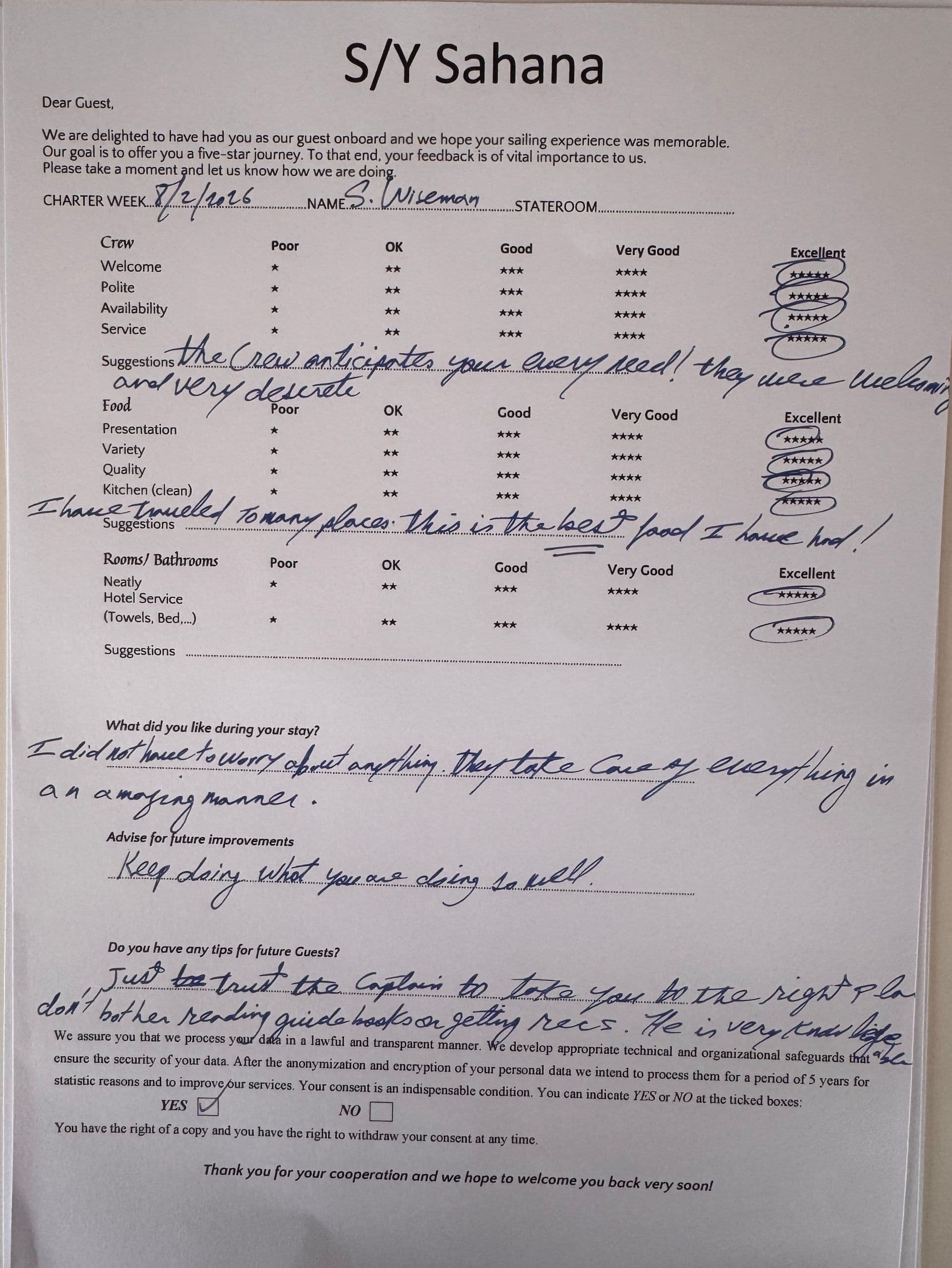 SAHANA guest review