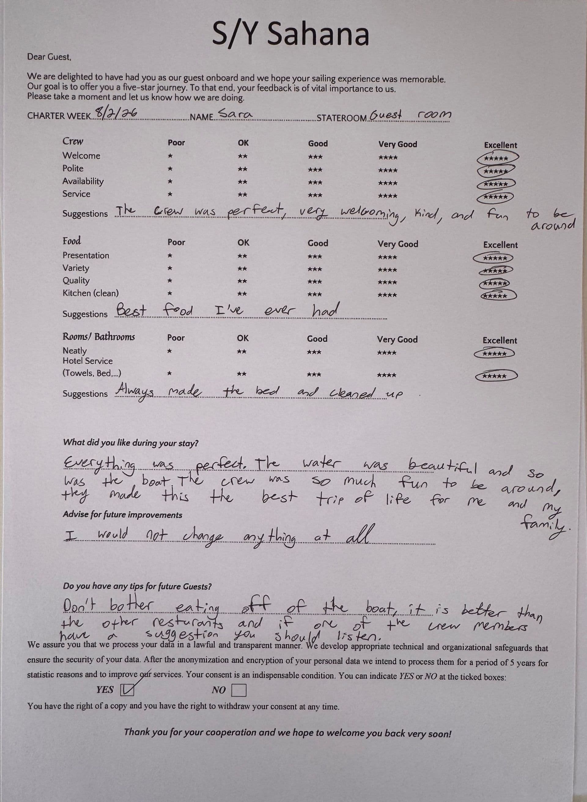SAHANA guest review