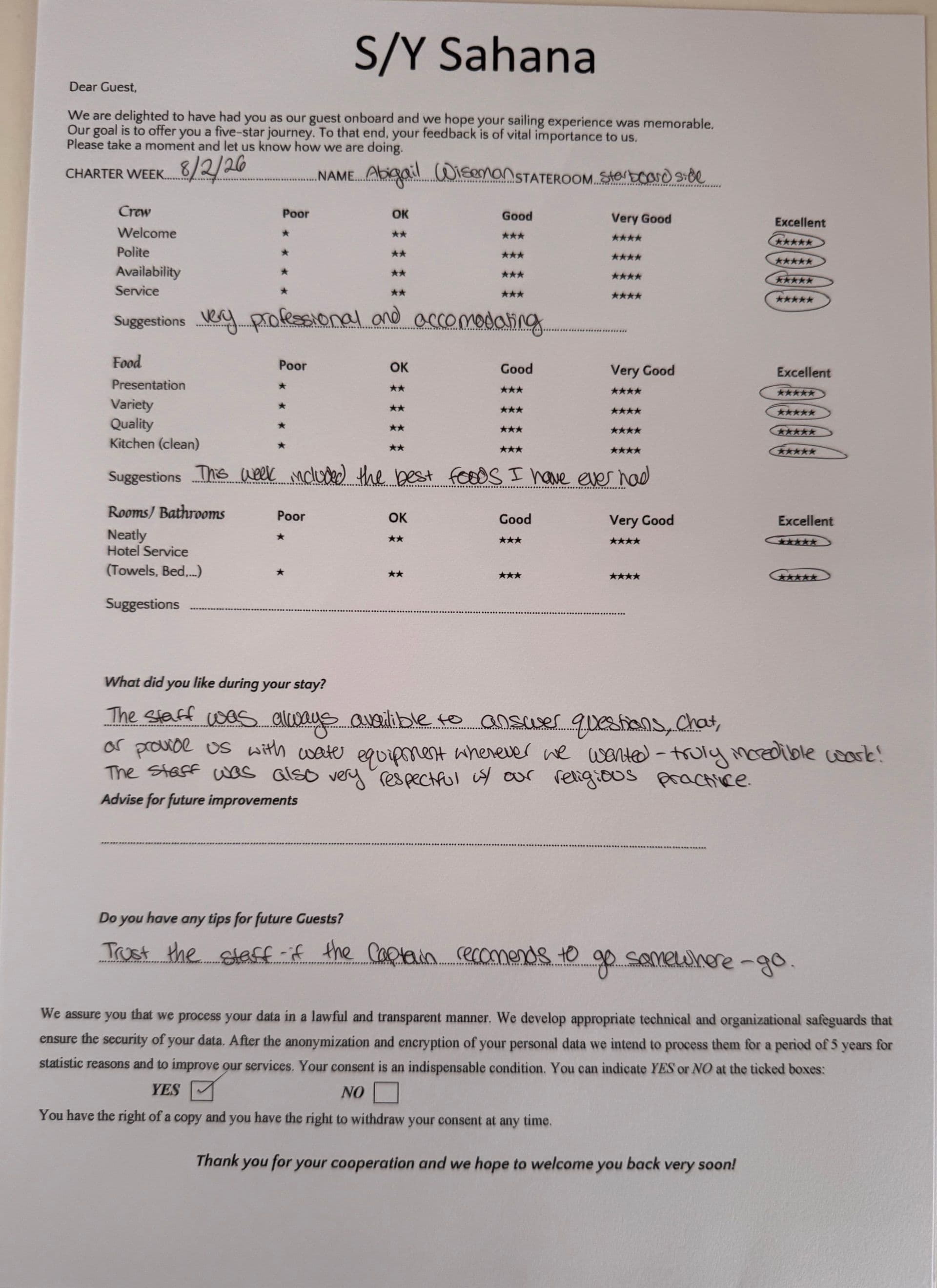SAHANA guest review