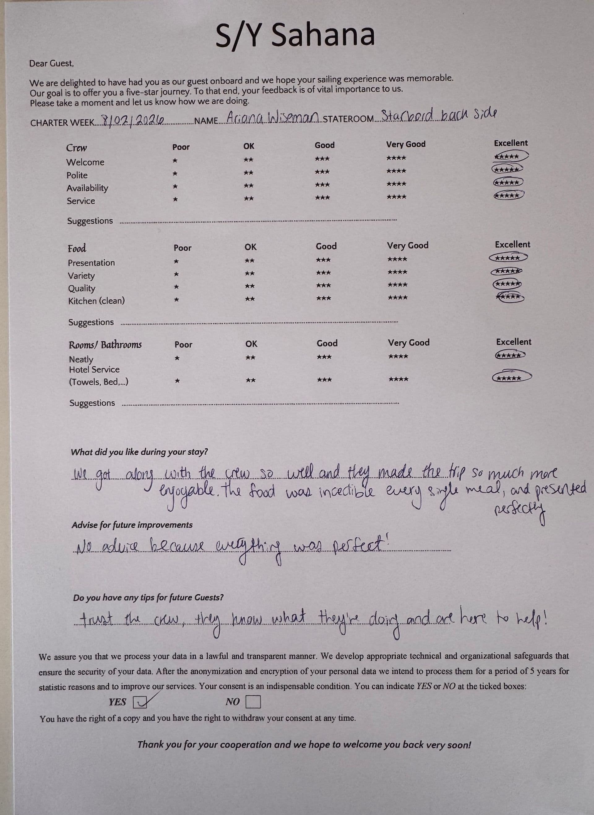 SAHANA guest review