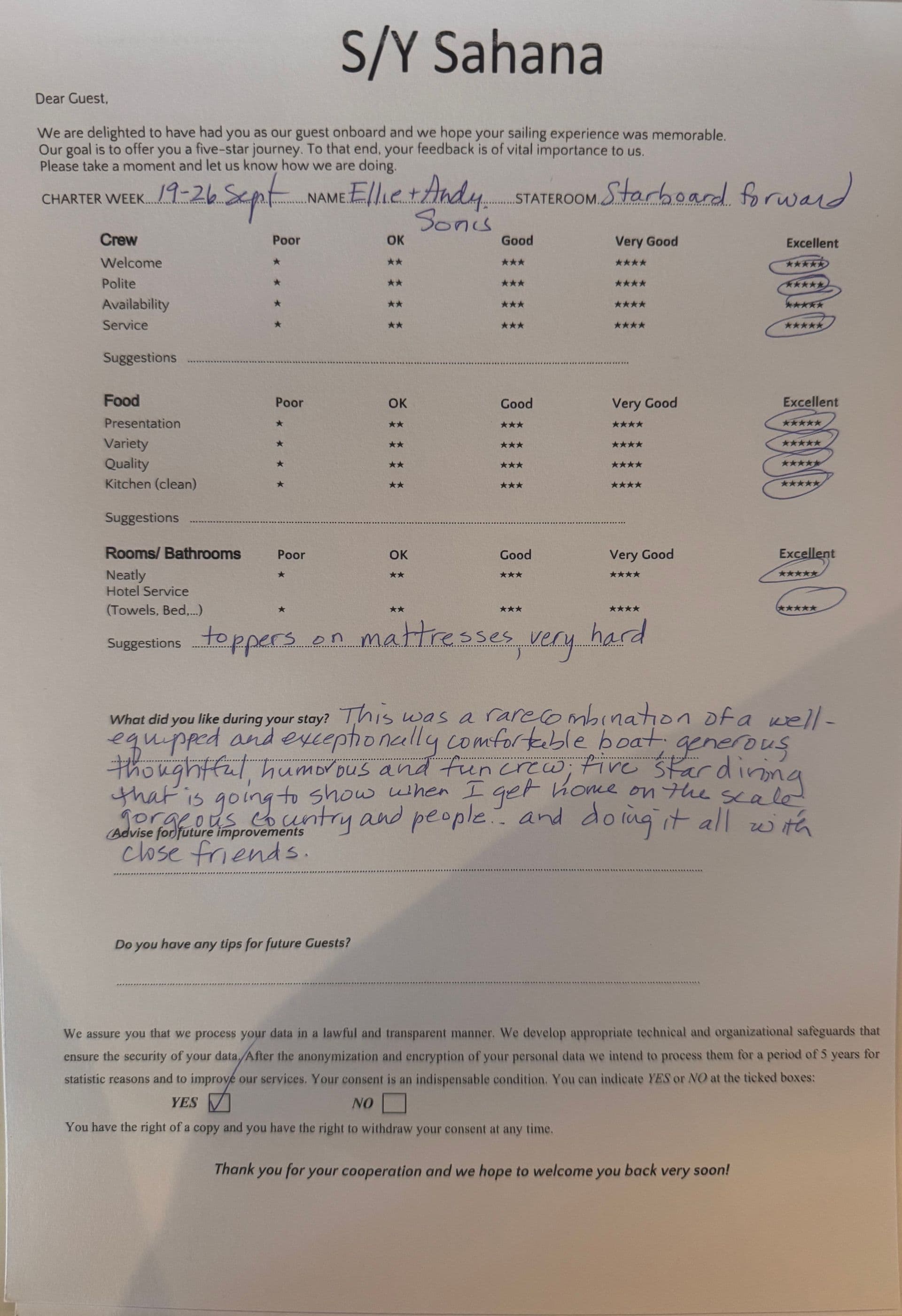 SAHANA guest review
