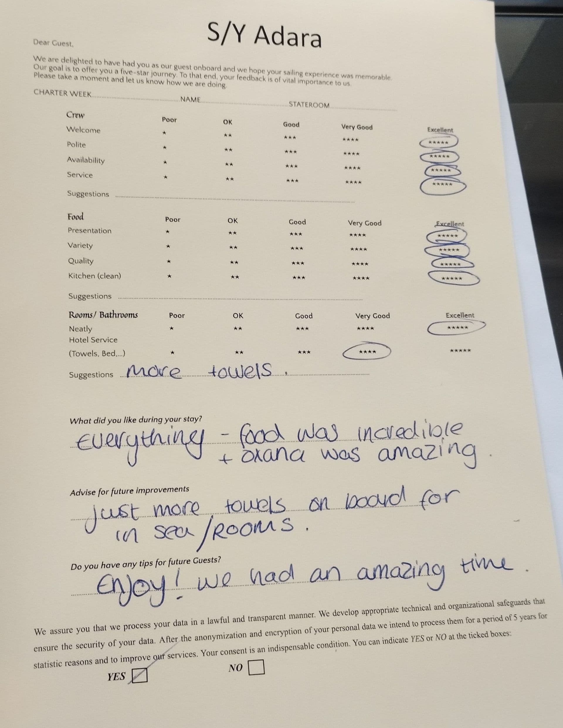 ADARA guest review