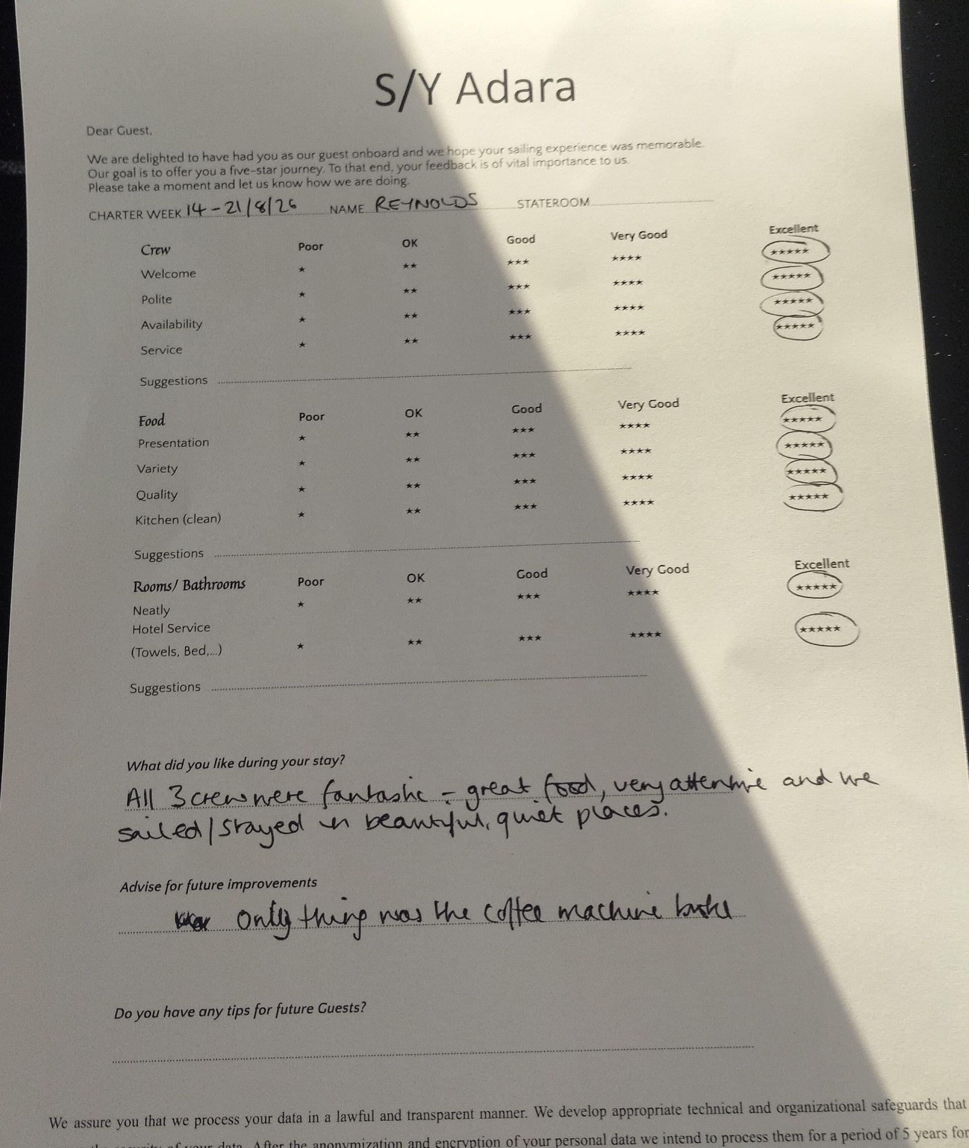 ADARA guest review