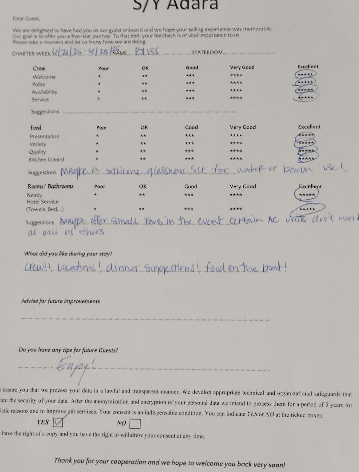 ADARA guest review