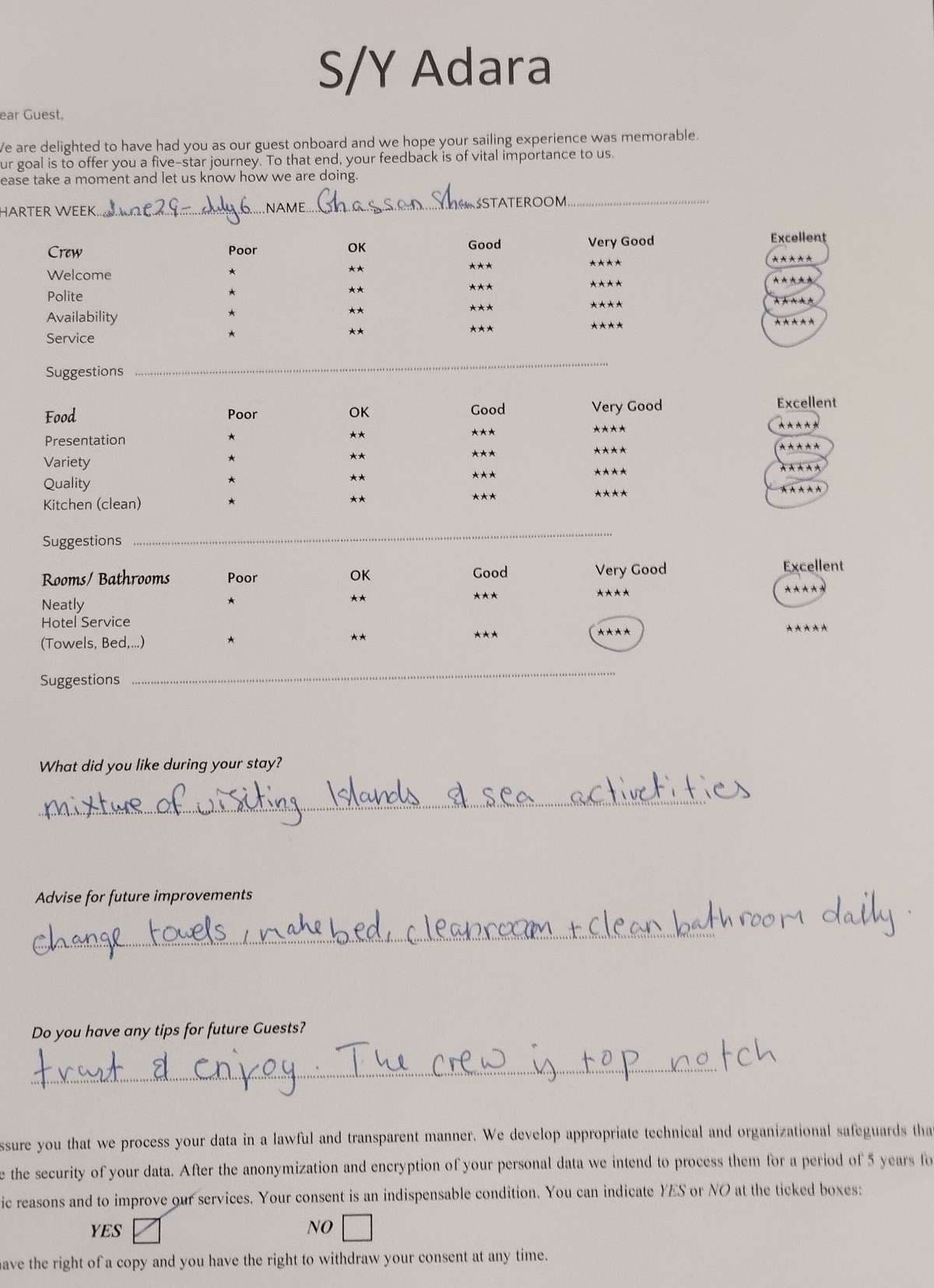 ADARA guest review