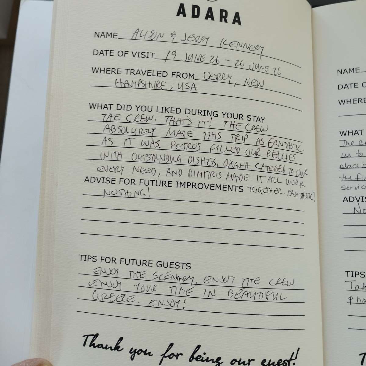 ADARA guest review