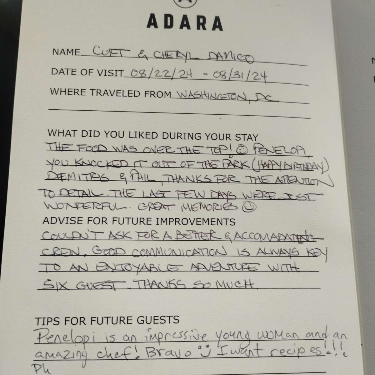 ADARA guest review