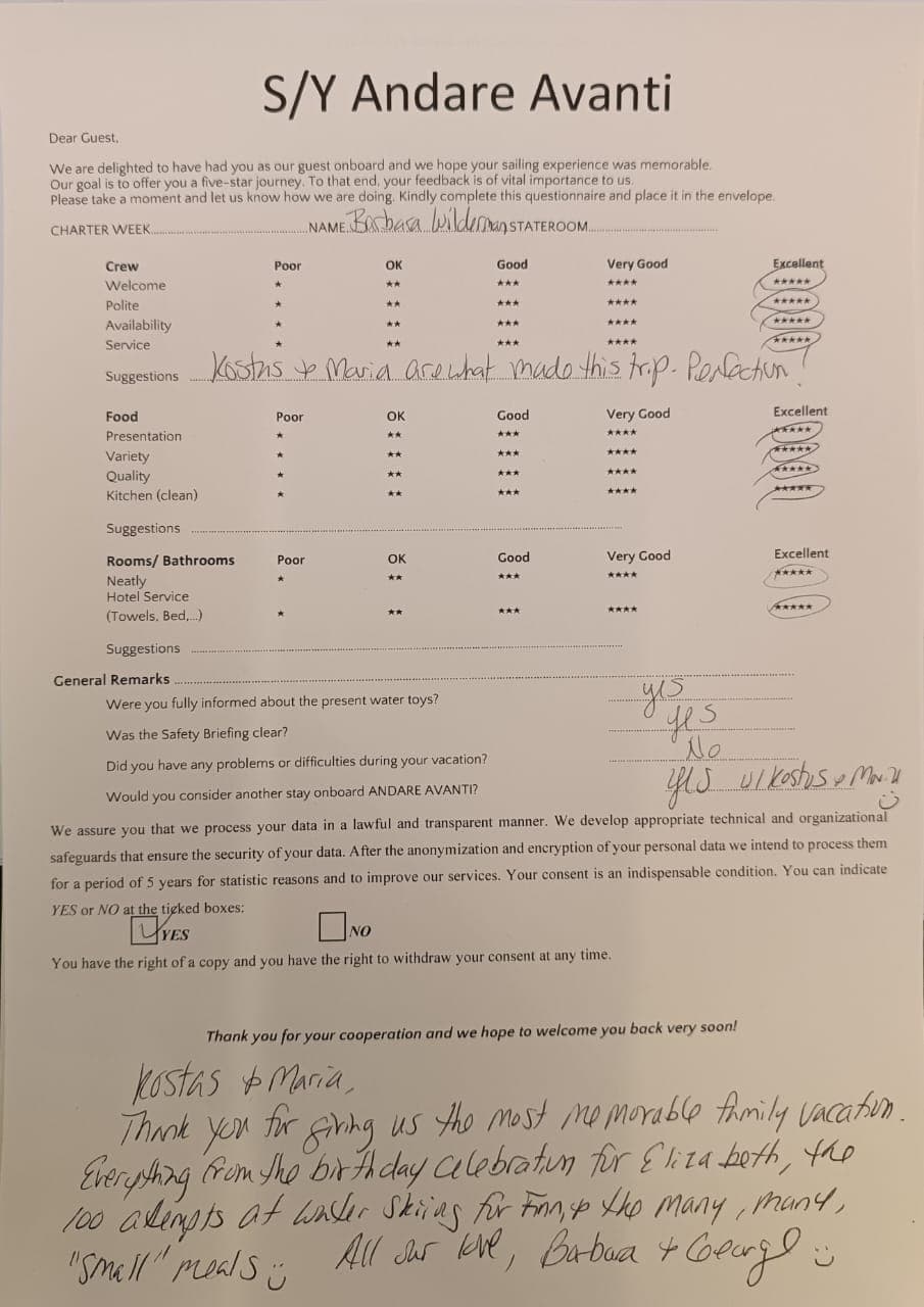 ANDARE AVANTI guest review