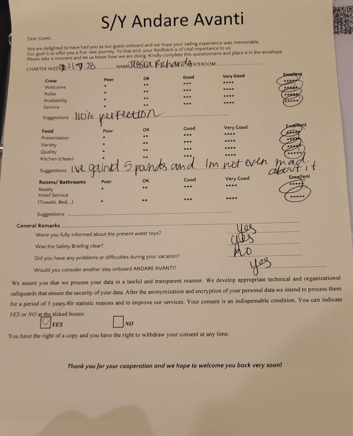 ANDARE AVANTI guest review