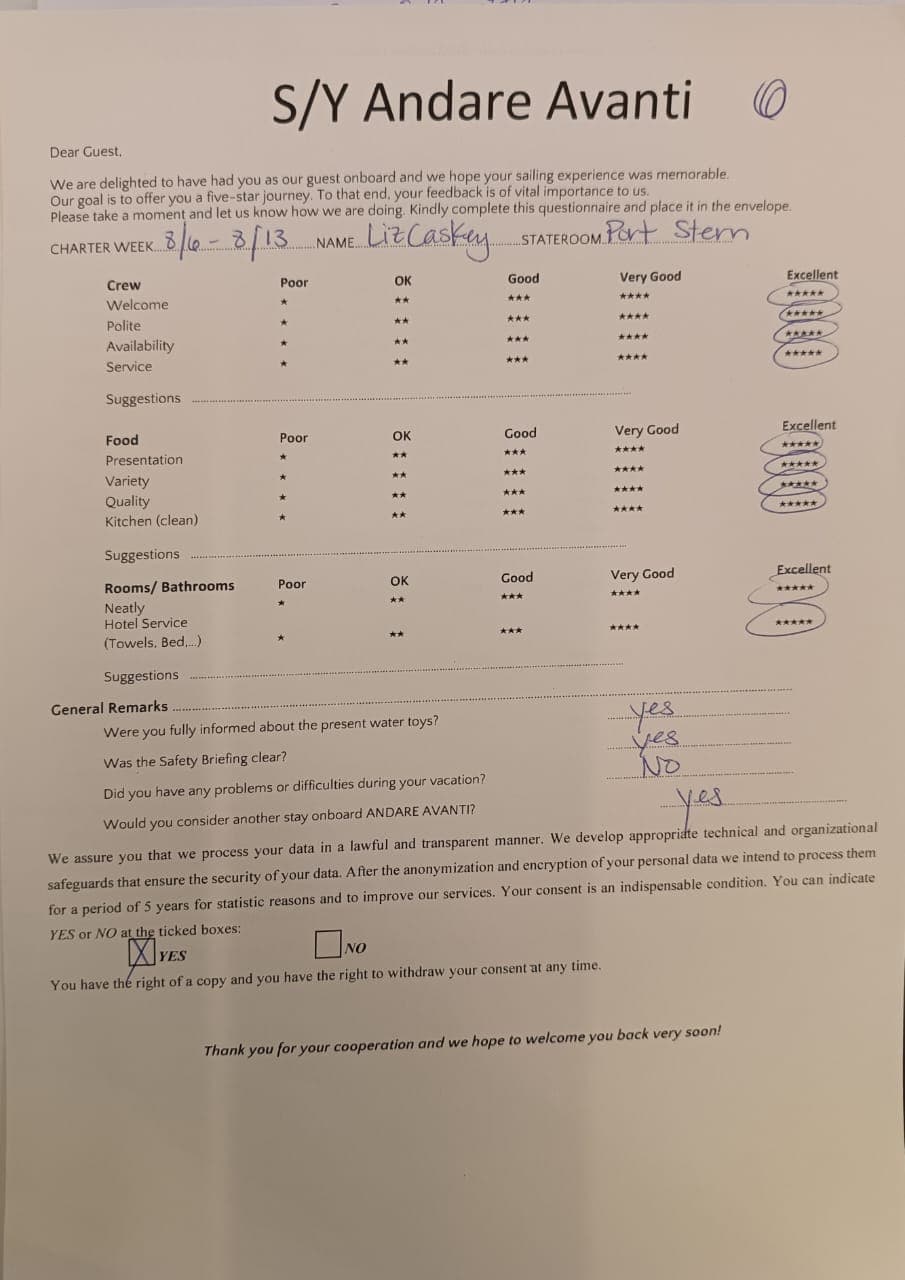 ANDARE AVANTI guest review