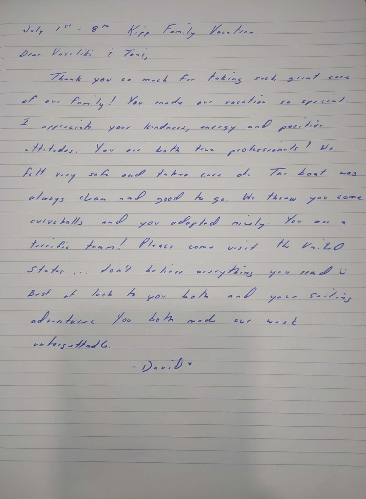 ANDARE AVANTI guest review