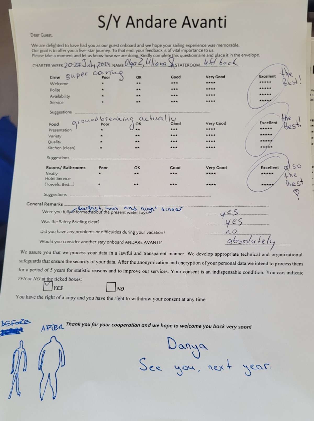 ANDARE AVANTI guest review