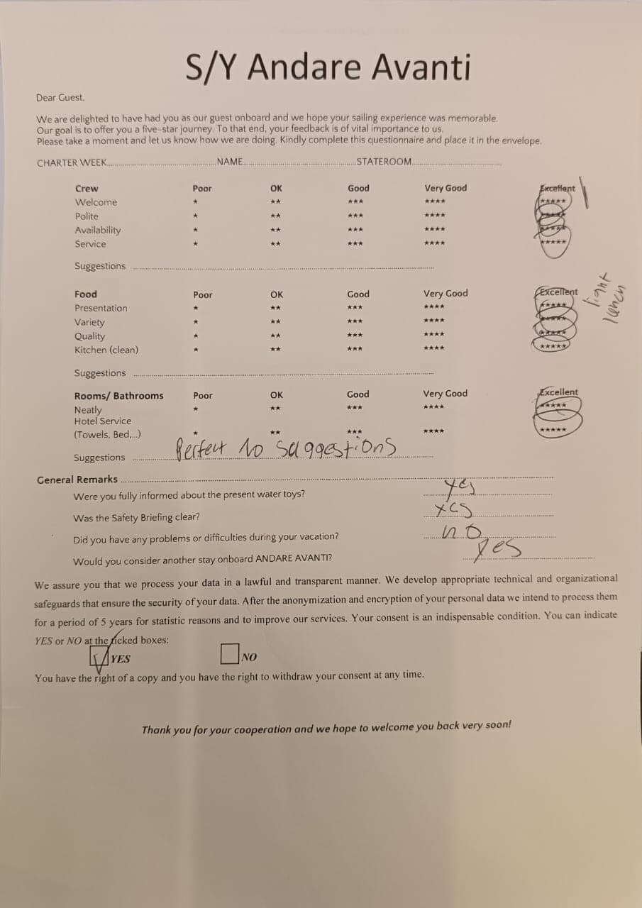 ANDARE AVANTI guest review