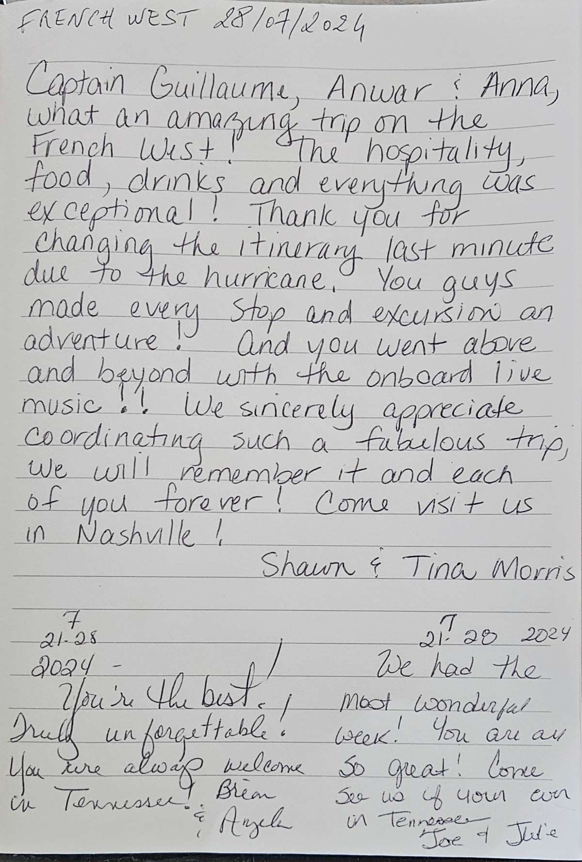 FRENCH WEST guest review