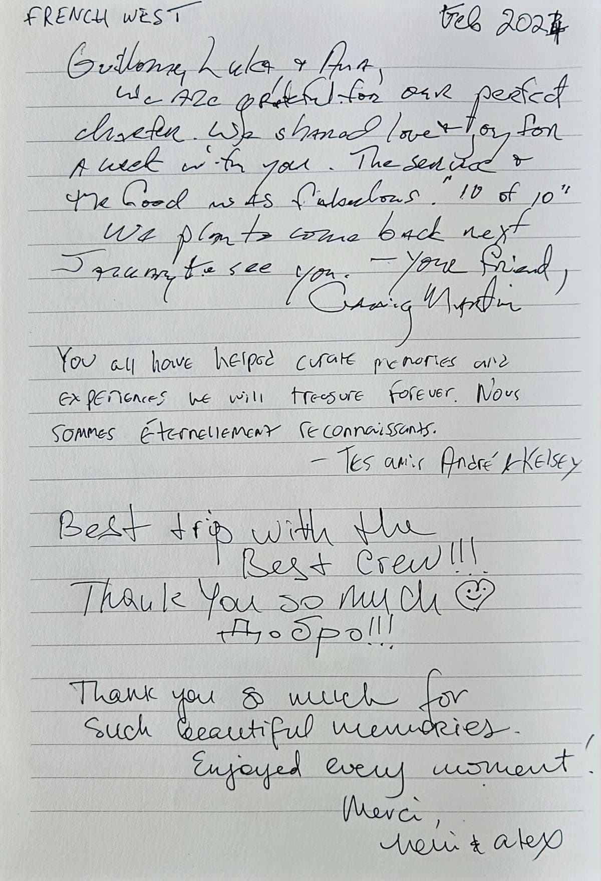 FRENCH WEST guest review