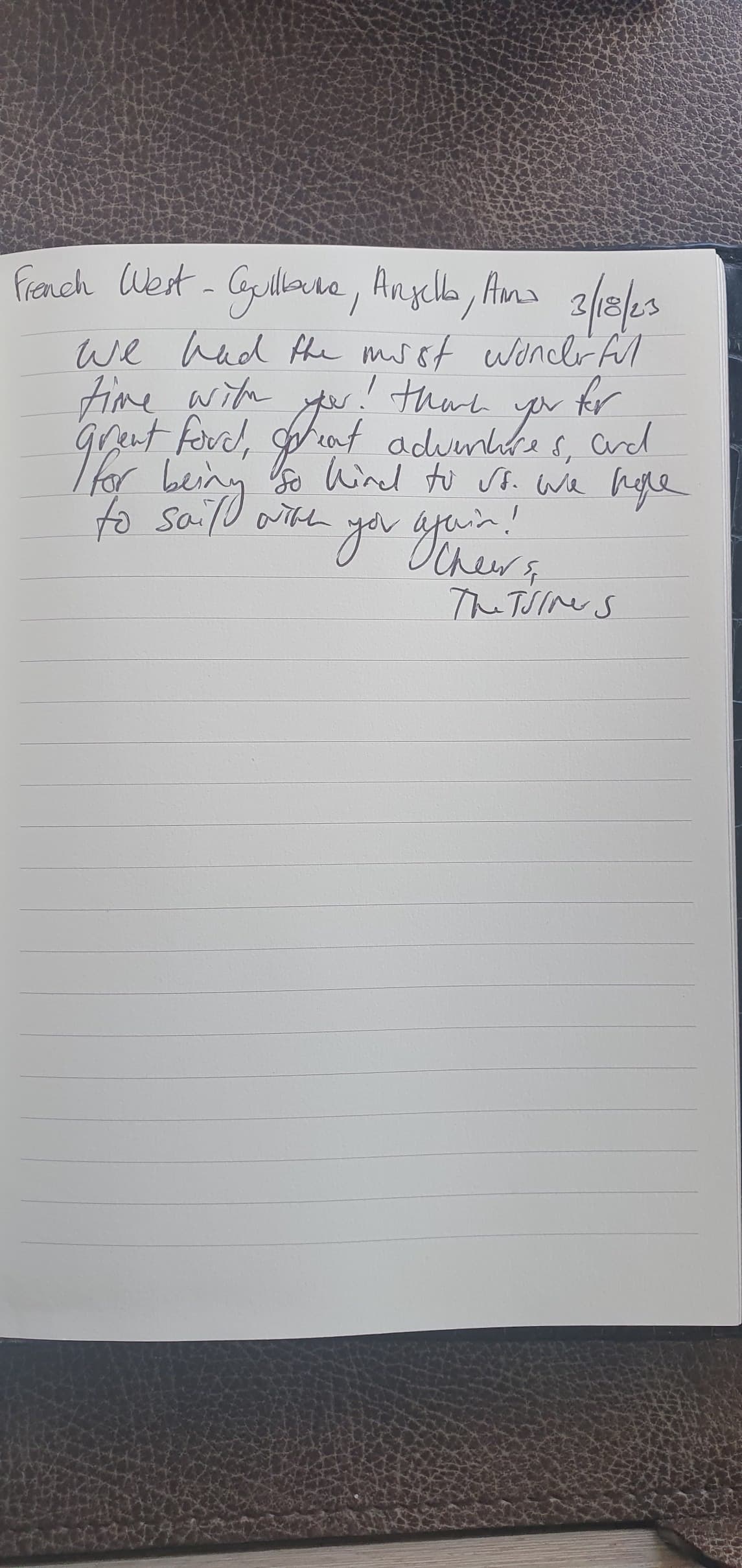 FRENCH WEST guest review