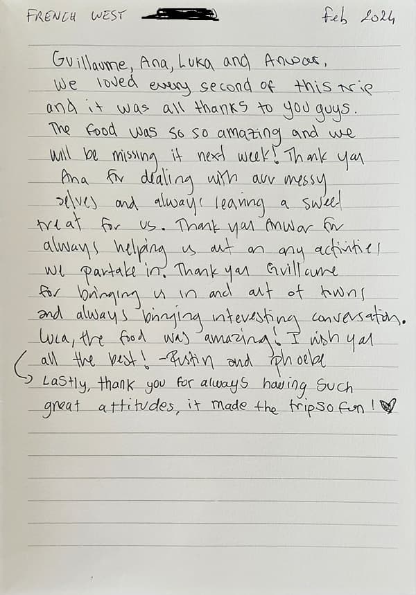 FRENCH WEST guest review