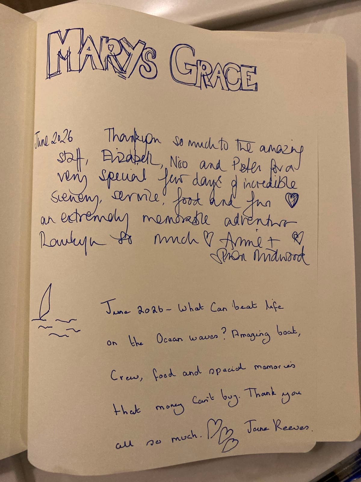 Mary's Grace guest review
