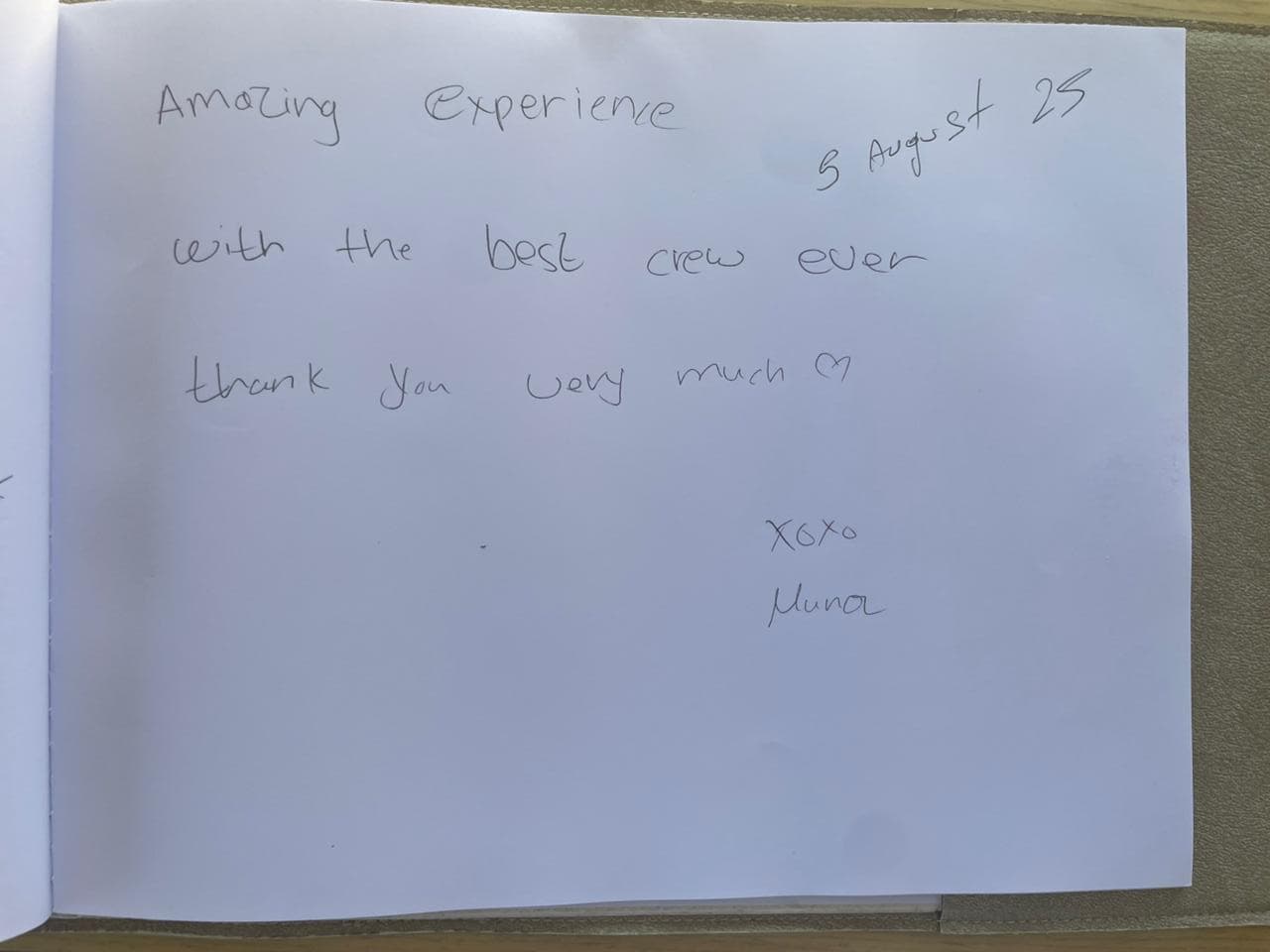 CARTE BLANCHE guest review