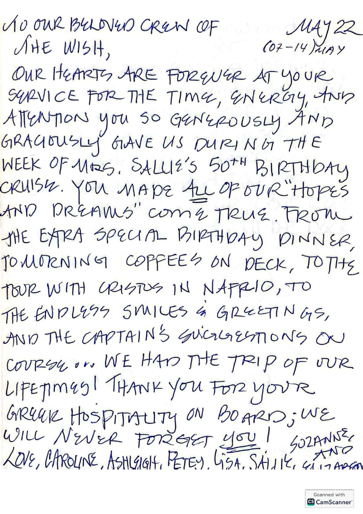 WISH guest review