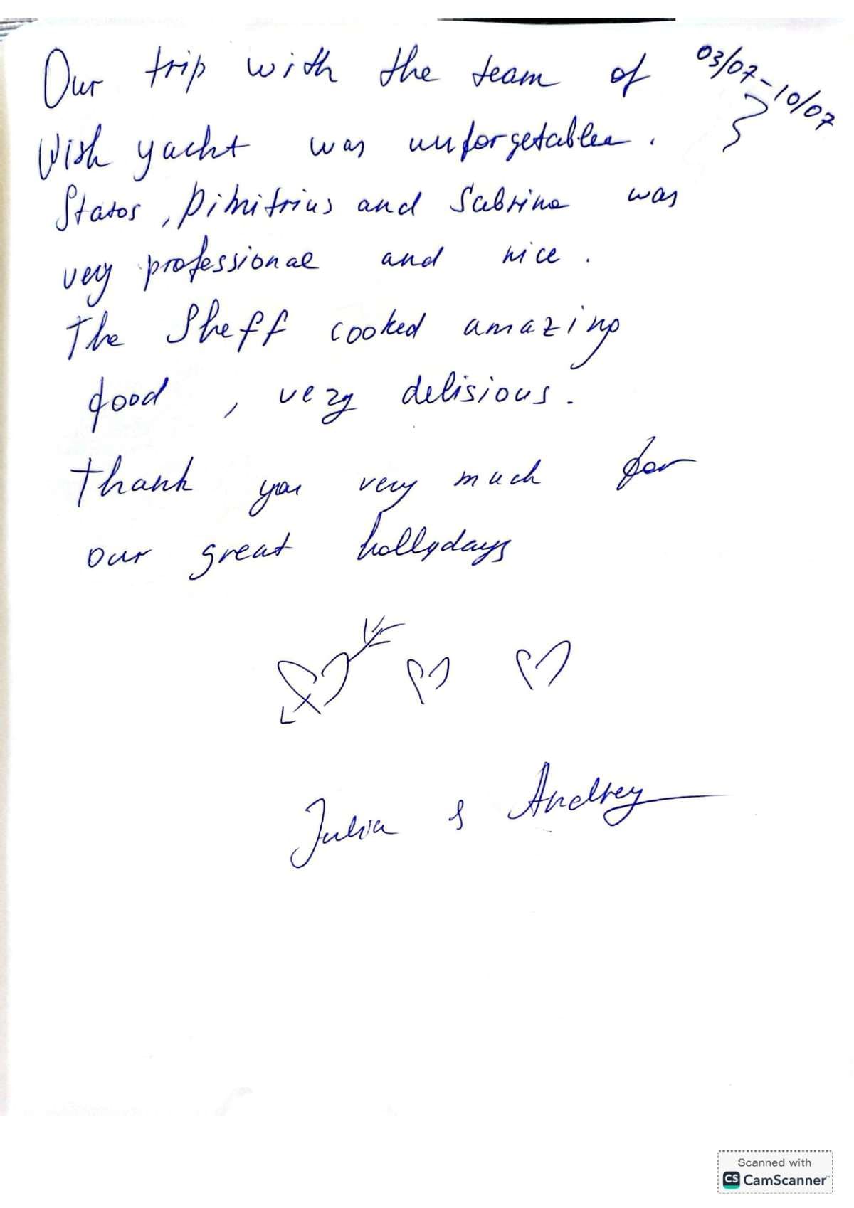 WISH guest review