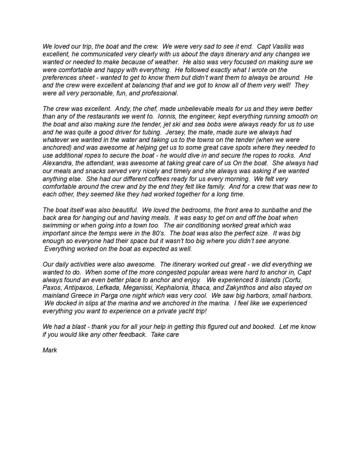 LA FENICE guest review