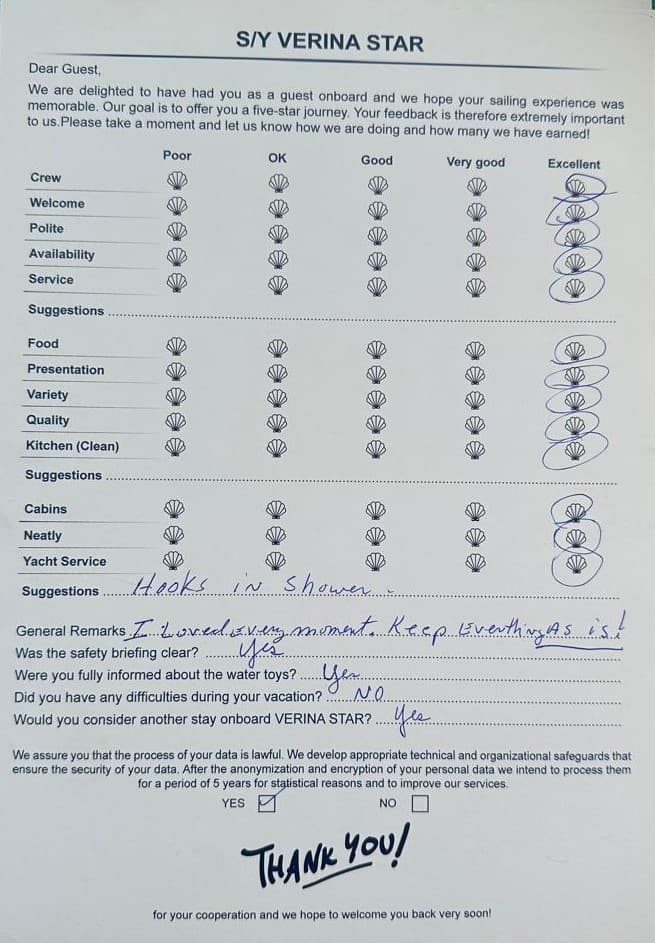 VERINA STAR guest review