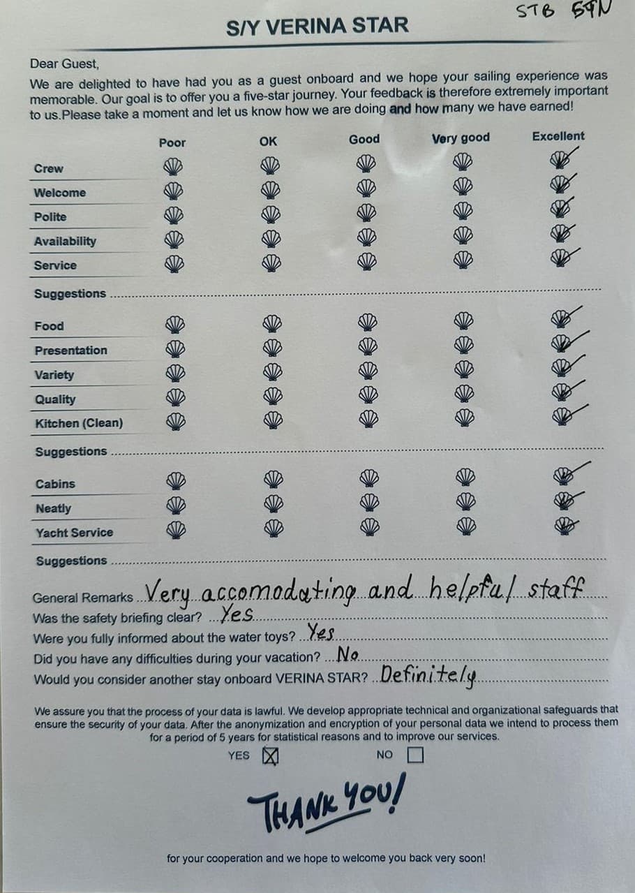 VERINA STAR guest review