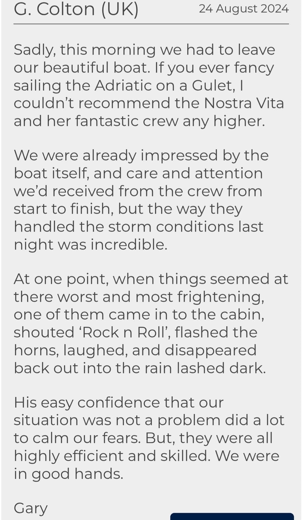 NOSTRA VITA guest review