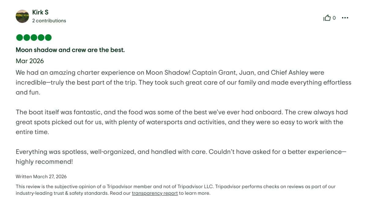 Moon Shadow guest review