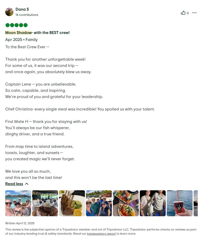 Moon Shadow guest review