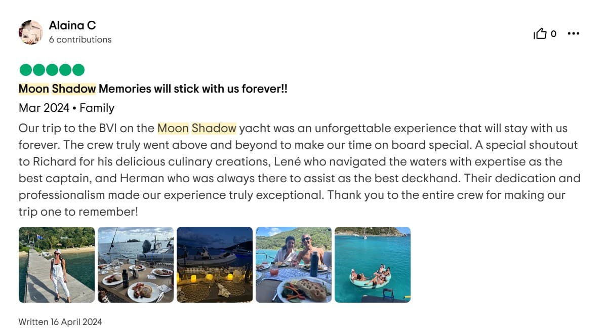 Moon Shadow guest review