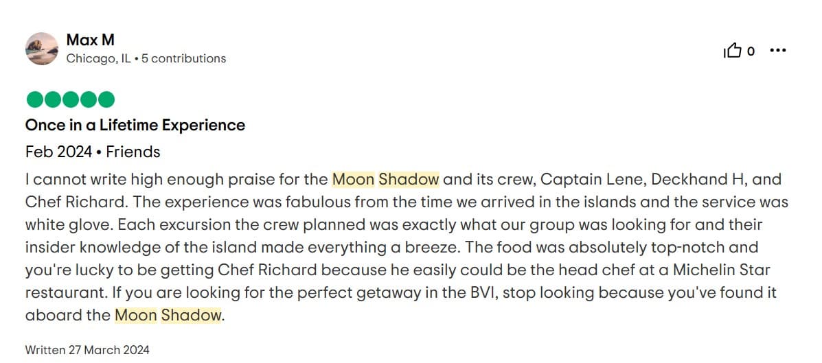 Moon Shadow guest review