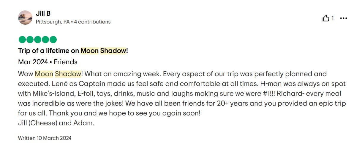 Moon Shadow guest review