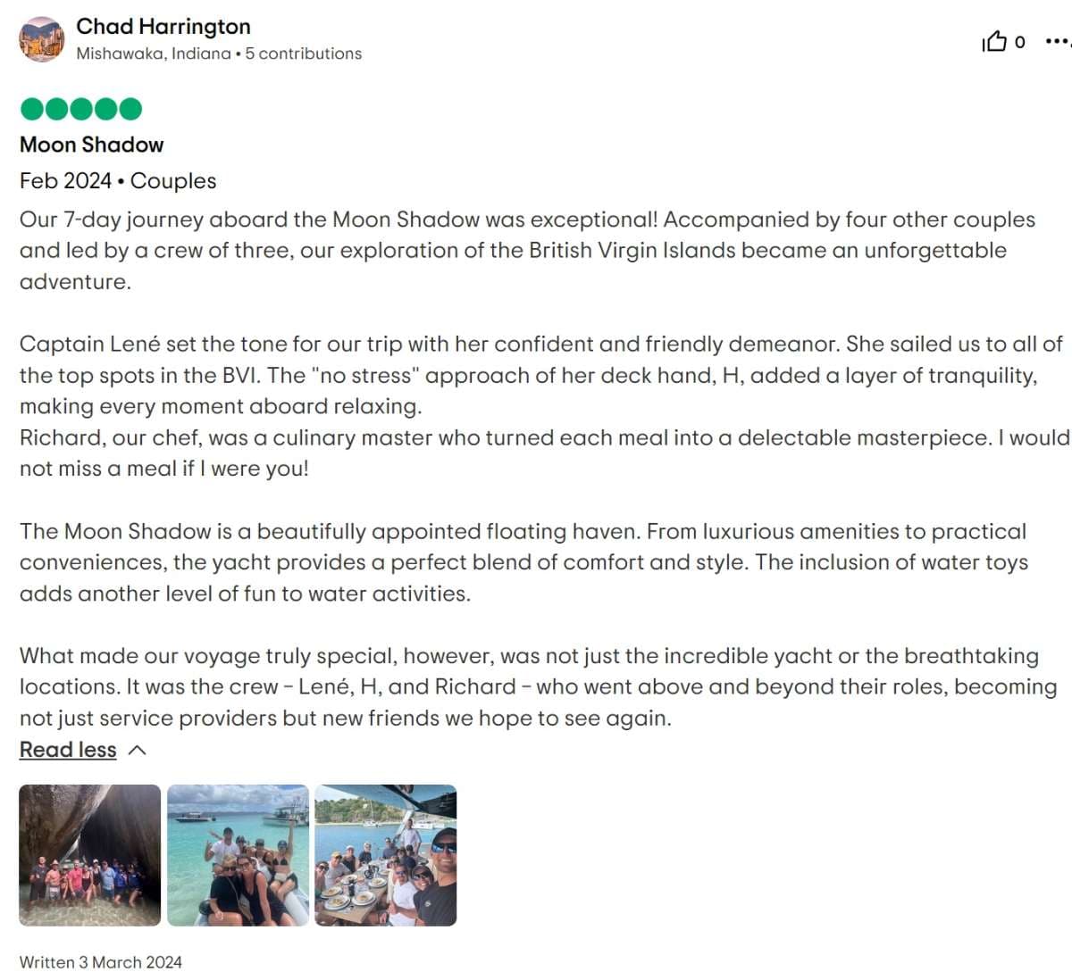 Moon Shadow guest review