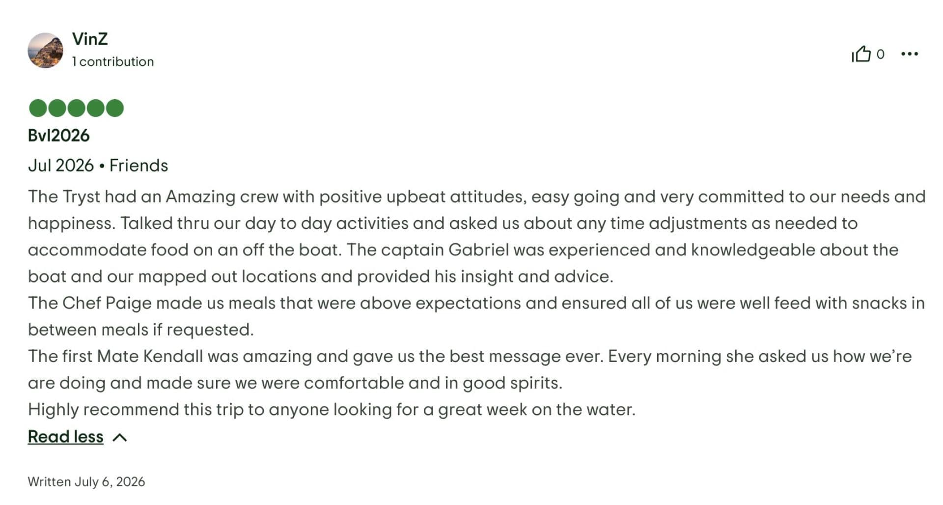Tryst guest review