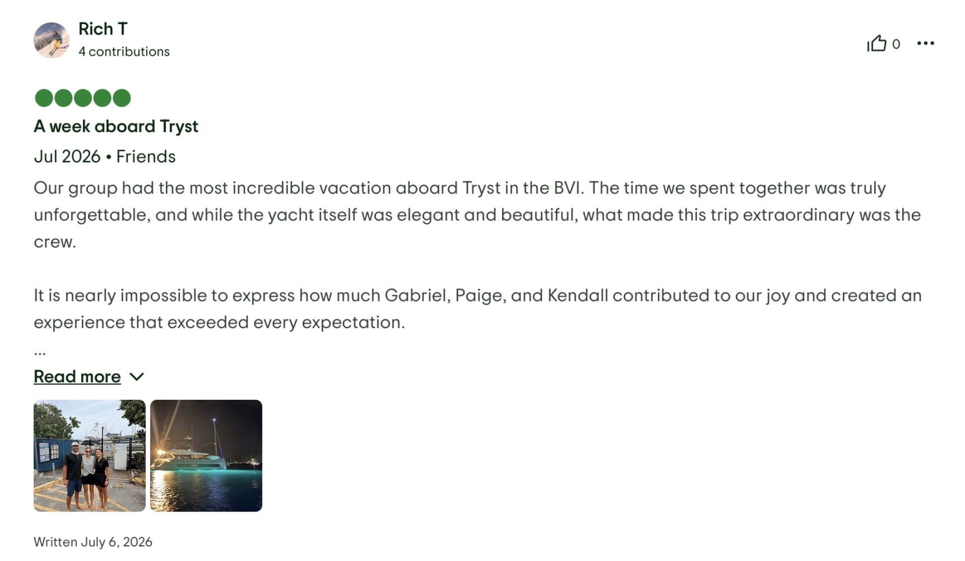 Tryst guest review