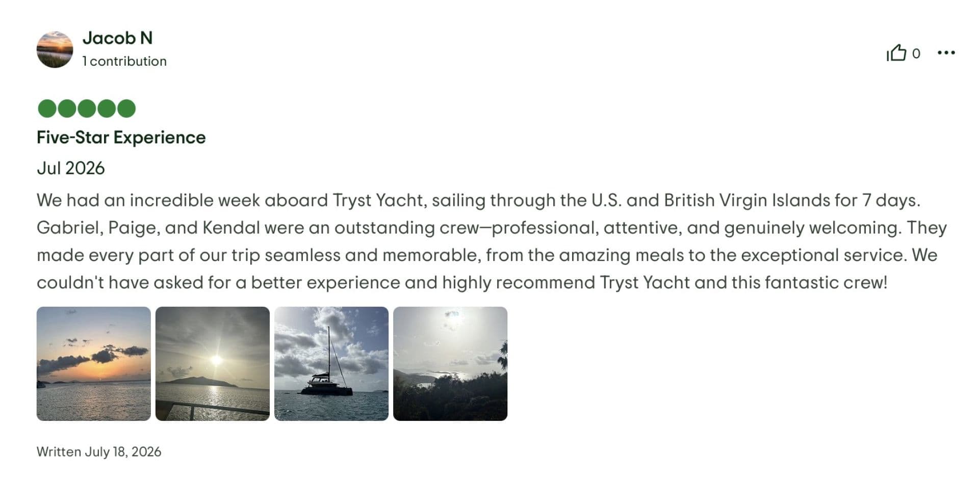 Tryst guest review