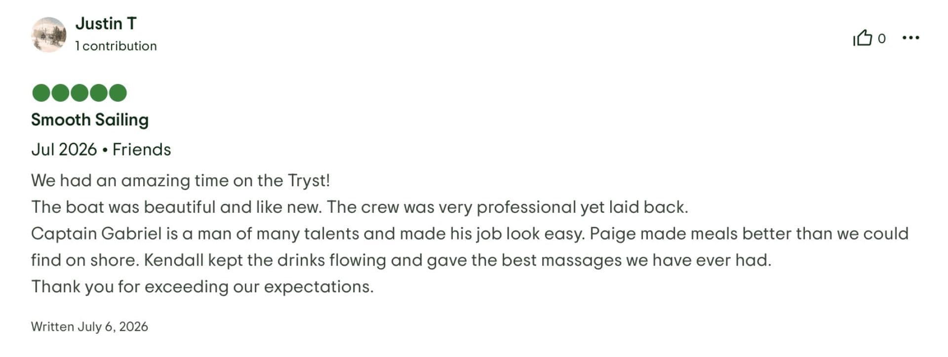 Tryst guest review
