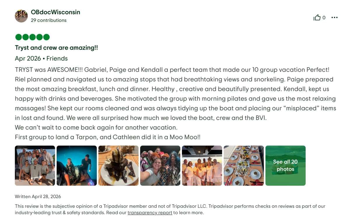 Tryst guest review