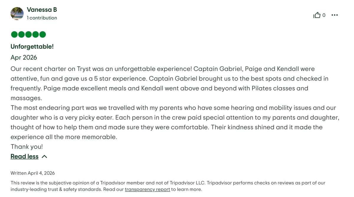 Tryst guest review