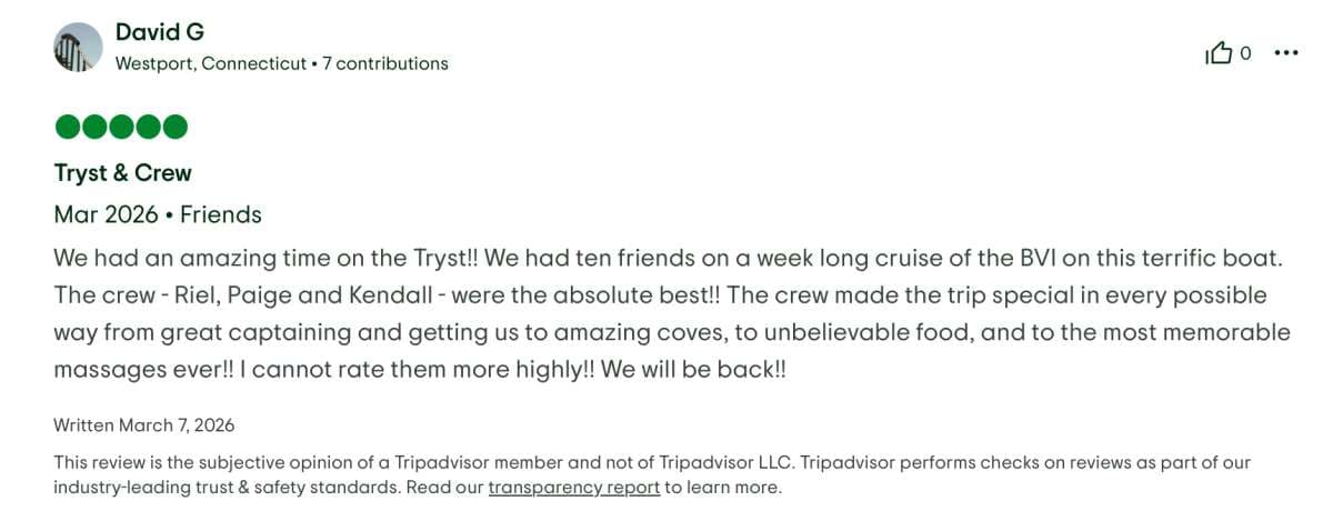 Tryst guest review