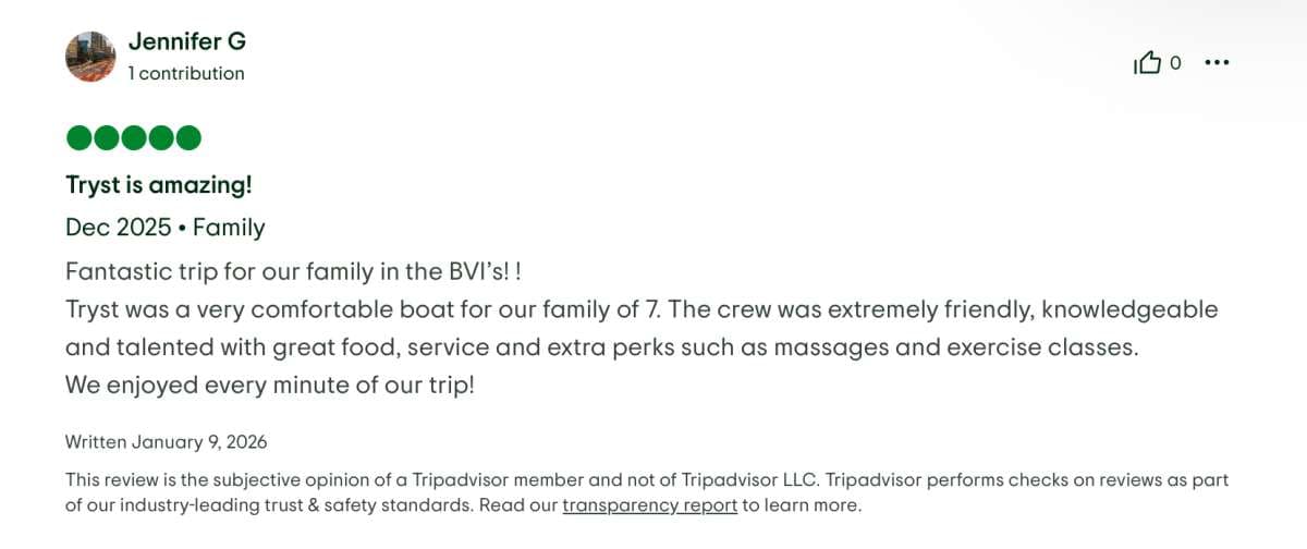 Tryst guest review