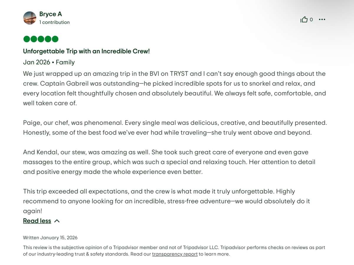 Tryst guest review