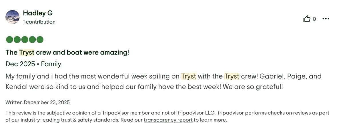Tryst guest review