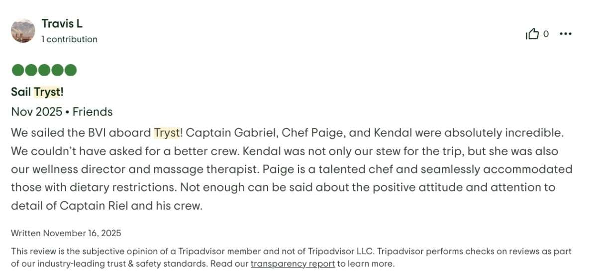 Tryst guest review