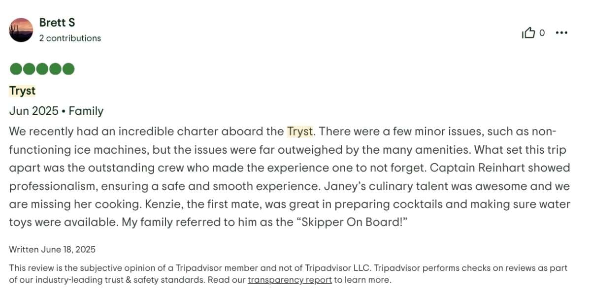 Tryst guest review